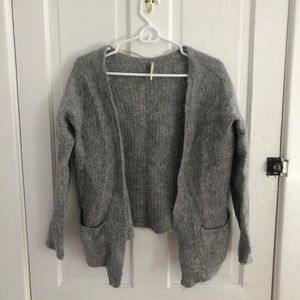 Free People grey alpaca wool cardigan